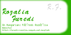 rozalia furedi business card