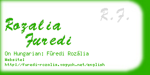 rozalia furedi business card